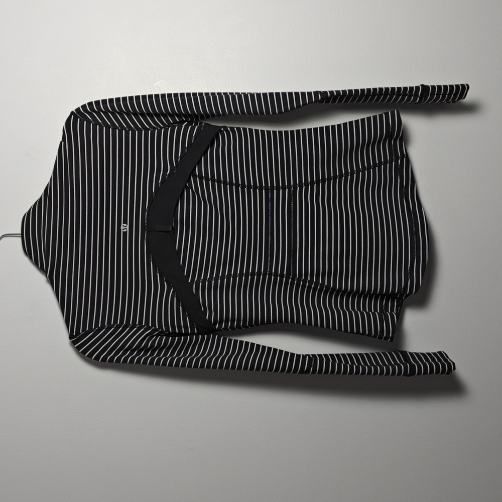 LULULEMON Define Jacket Full Zip Parallel Striped Black and White Size 6 - Picture 10 of 16